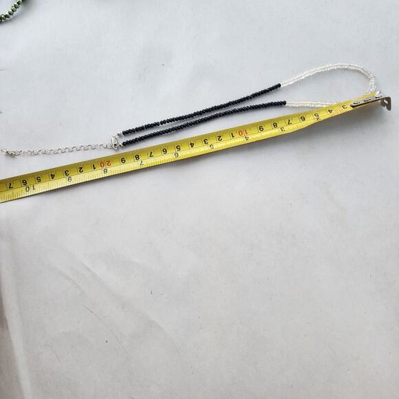 Deb Guyot Sterling Silver Herkimer Diamond Quartz Onyx Choker Necklace 18" - Picture 12 of 12